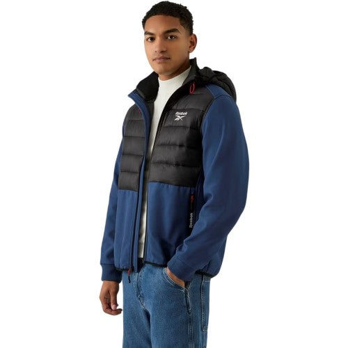 Front - Reebok Mens Plain Ribbed Cuff Raincoat
