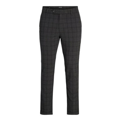 Front - Jack And Jones Mens Marco Plaid Slim Chinos