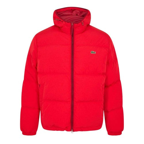 Front - Lacoste Mens Heavyweight Quilted Puffer Jacket