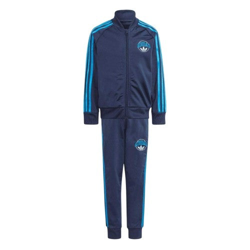 Front - Adidas Childrens/Kids Superstar Varsity Tracksuit Set