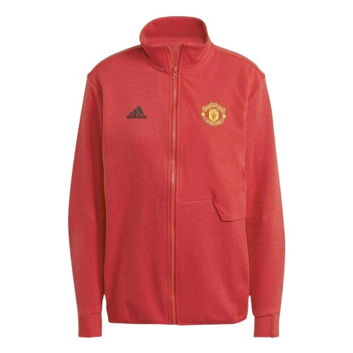 Front - Adidas Womens/Ladies Anthem Manchester United FC Track Jacket