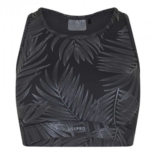 Front - USA Pro Womens/Ladies Core Racer Back Scoop Neck Sports Bra
