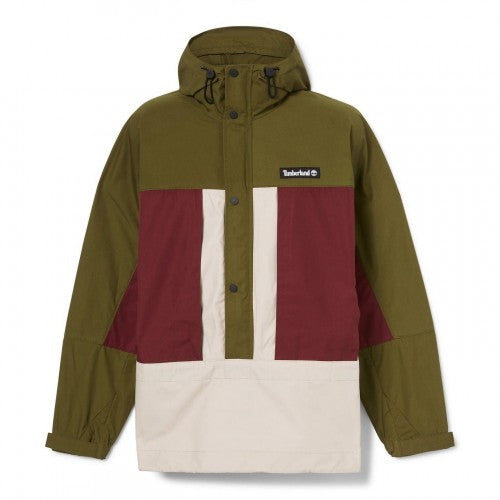 Front - Timberland Mens Hooded Relaxed Fit Windbreaker