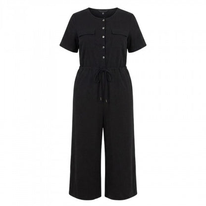 Front - Brave Soul Womens/Ladies Wide Leg Short-Sleeved Jumpsuit