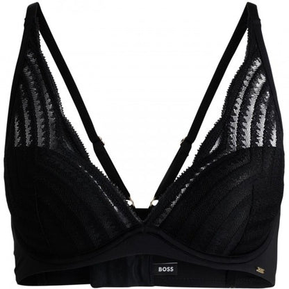 Front - Boss Womens/Ladies Wave Pattern Lace Underwired Bra