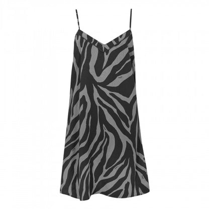 Front - Biba Womens/Ladies Biba Zebra Print Sleeveless Nightwear Slip