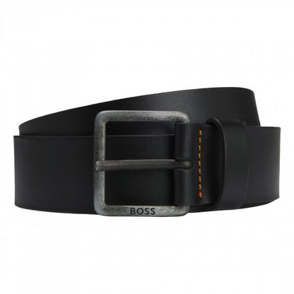 Front - Boss Mens Cowhide Leather Belt