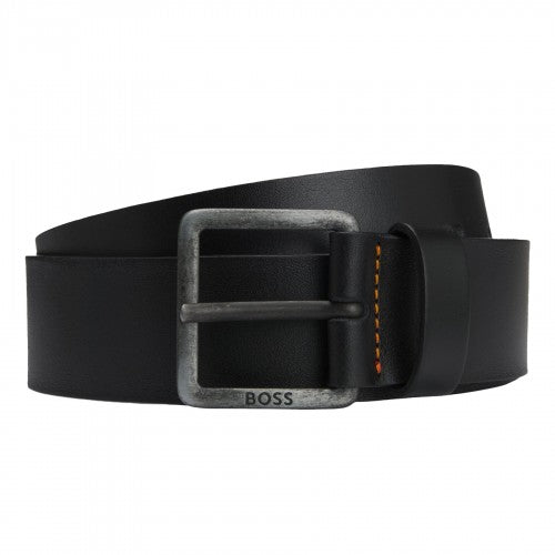 Front - Boss Mens Cowhide Leather Belt
