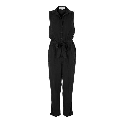 Front - Bella Dahl Womens/Ladies Plain Collared Sleeveless Jumpsuit