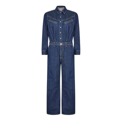 Front - Levis Womens/Ladies Riona Denim Long-Sleeved Jumpsuit