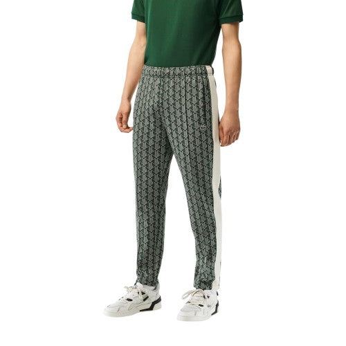 Front - Lacoste Mens Geometric Regular Tracksuit