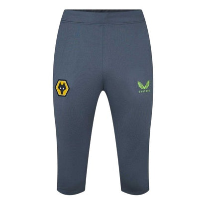 Front - Castore Mens Wolves 3/4 Shorts