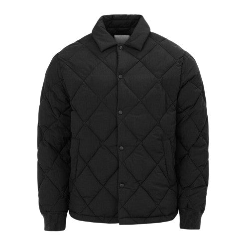 Front - Firetrap Mens Quilted Button-Down Jacket
