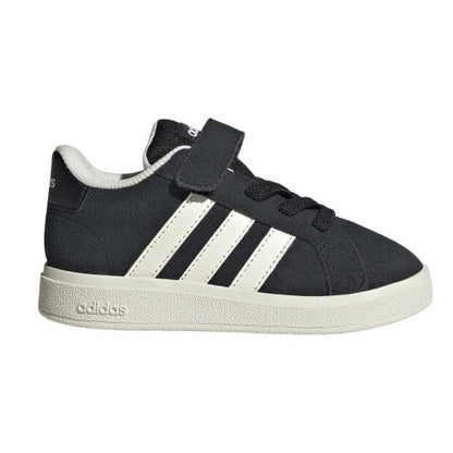 Front - Adidas Childrens/Kids Grand Court Suede Flat Trainers