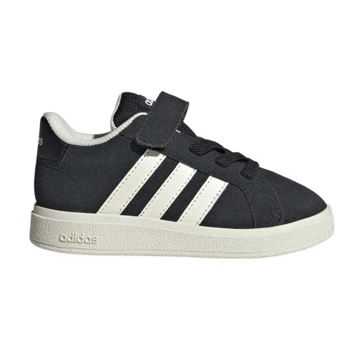 Front - Adidas Childrens/Kids Grand Court Suede Flat Trainers