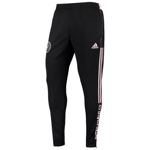 Front - Inter Miami CF Mens Adidas Tapered Jogging Bottoms