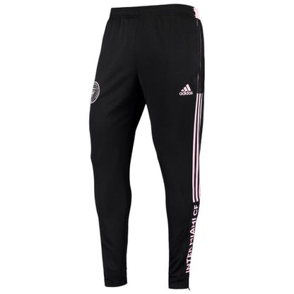 Front - Inter Miami CF Mens Adidas Tapered Jogging Bottoms