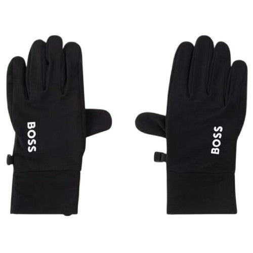 Front - Boss Mens Fleece Fitted Running Gloves