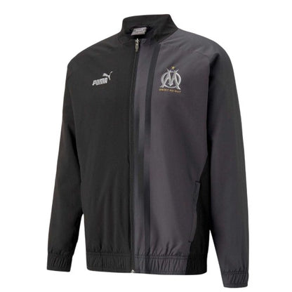 Front - Puma Mens Prematch Olympique De Marseille FC Track Jacket