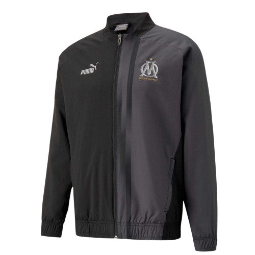 Front - Puma Mens Prematch Olympique De Marseille FC Track Jacket