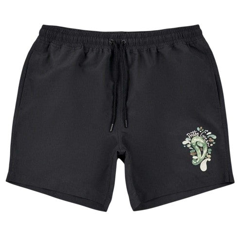 Front - Pretty Green Mens Graphic Print Swim Shorts