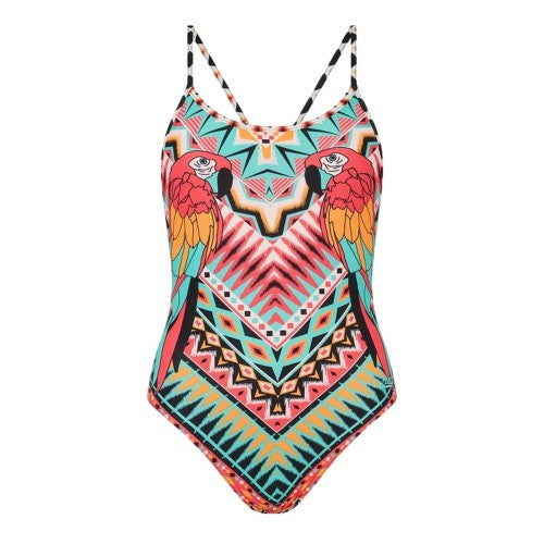 Front - Zoggs Womens/Ladies Starback All-Over Print One Piece Swimsuit