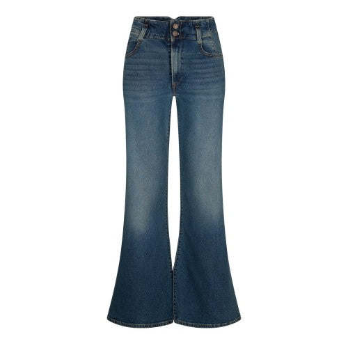 Front - Levis Womens/Ladies Ribcage Denim Tapered Jeans