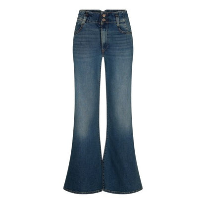 Front - Levis Womens/Ladies Ribcage Denim Tapered Jeans