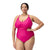 Front - Speedo Womens/Ladies Shaping V Neck Plus One Piece Swimsuit