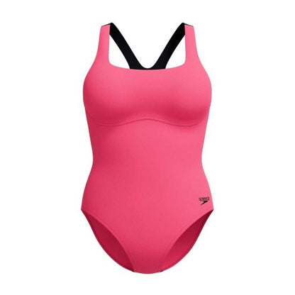 Front - Speedo Womens/Ladies Flex Athletic One Piece Swimsuit