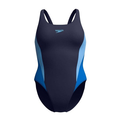 Front - Speedo Womens/Ladies Colour Block One Piece Swimsuit