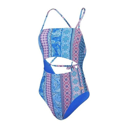 Front - Speedo Womens/Ladies Paisley Swimming One Piece Swimsuit