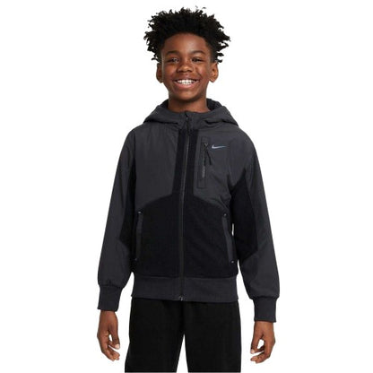 Front - Nike Childrens/Kids Cargo Zipped Hooded Jacket