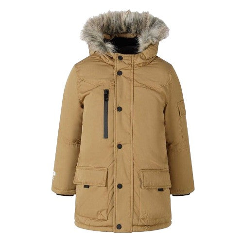 Front - Minoti Childrens/Kids Faux Fur Parka