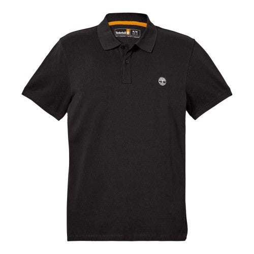 Front - Timberland Mens Oyster River Logo Short-Sleeved Polo Shirt