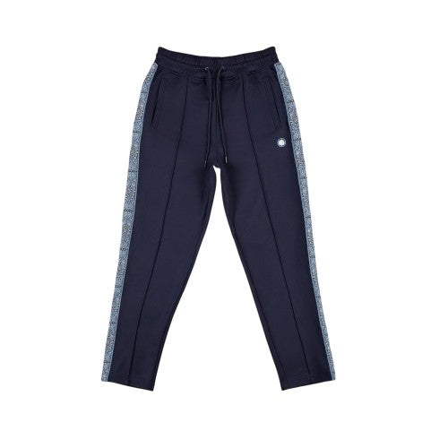 Front - Pretty Green Mens Paisley Taped Slim Joggers