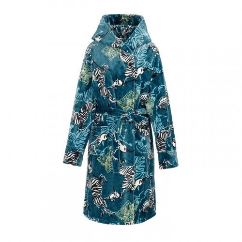 Front - Biba Womens/Ladies Zebra Dressing Gown