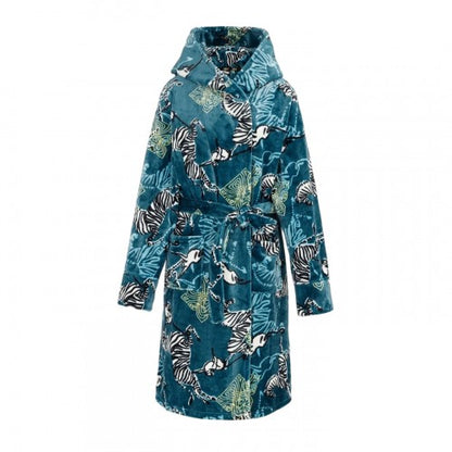 Front - Biba Womens/Ladies Zebra Dressing Gown
