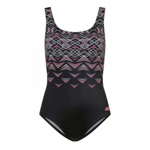Front - Zoggs Womens/Ladies Electric Scoopback One Piece Swimsuit