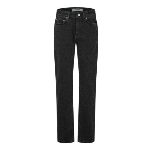 Front - Lacoste Mens Denim Logo Slim Jeans