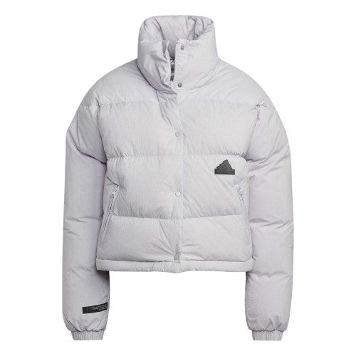 Front - Adidas Womens/Ladies Patterned Ribbed Heavyweight Puffer Jacket