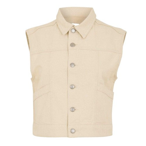 Front - Threadbare Womens/Ladies Lucky Sleeveless Denim Jacket