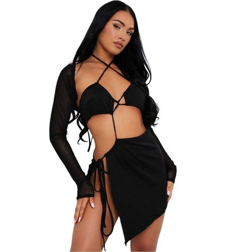 Front - Missy Empire Womens/Ladies Bolero Cut Out Dress