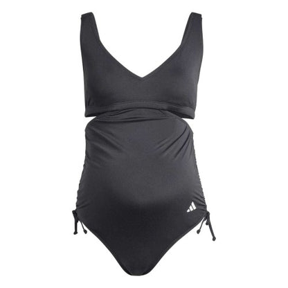 Front - Adidas Womens/Ladies Ruched Side Maternity One Piece Swimsuit