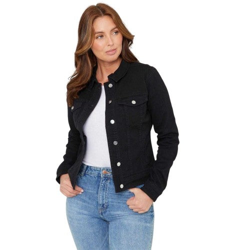 Front - Be You Womens/Ladies Short Regular Denim Jacket