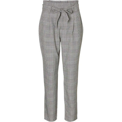 Front - Vero Moda Womens/Ladies Plaid Paperbag Petite Trousers