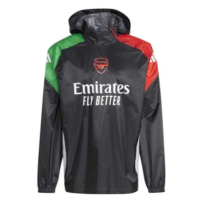 Front - Adidas Mens 24/25 Arsenal FC Hooded Jacket