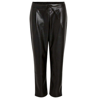 Front - Vila Womens/Ladies Nille Coated Shine Trousers