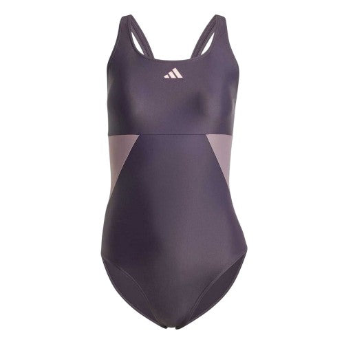 Front - Adidas Womens/Ladies Colour Block One Piece Swimsuit