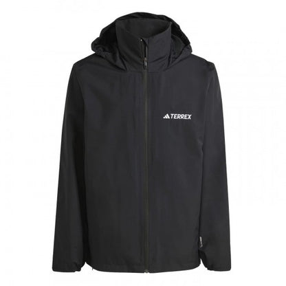 Front - Adidas Mens Terrex Logo 2 Layer Raincoat